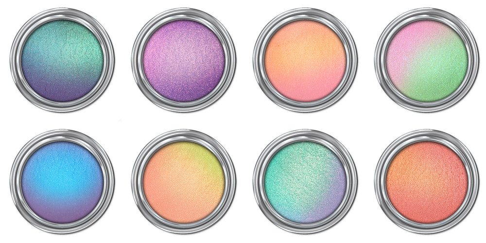 Lightweight Holographic Eyeshadow Powder, Color Gradient Eyeshadow ,  Highlighter Chrome High Pigmented Chameleon Eyeshadow ( Purple )